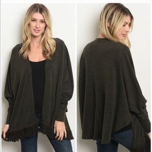 NEW‼️PUFF SLEEVES OLIVE - Cardigan